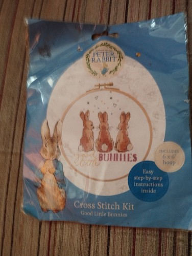 Peter rabbit cross stitch kit - peter,