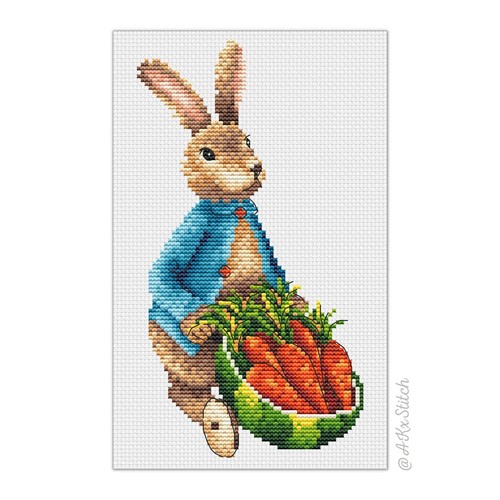 Rabbit with carrots cross - rabbit,