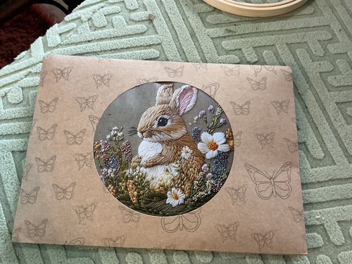 Embroidery kit cute rabbit - embroidery,