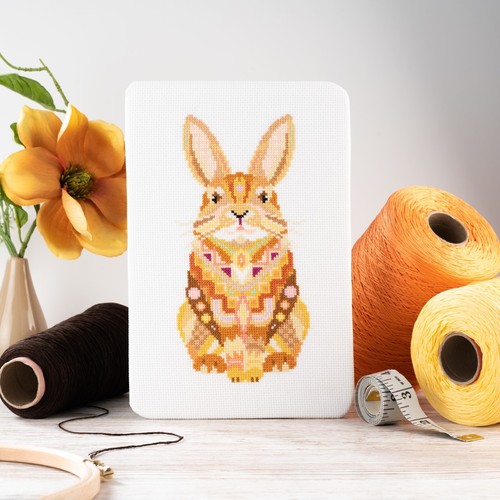 Mandala rabbit cross stitch - cross,
