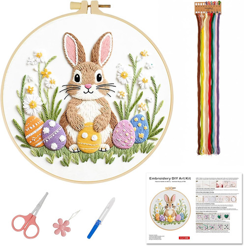Rabbit embroidery kit - rabbit,