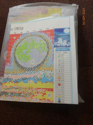 Moon rabbit cross stitch - &,