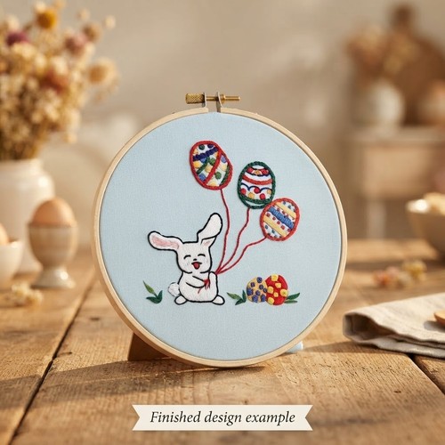 Easter embroidery kit - easter, rabbit